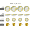 VAJILLA CORONA ALICE 4PT - 16 PZS REDONDA - Image 3