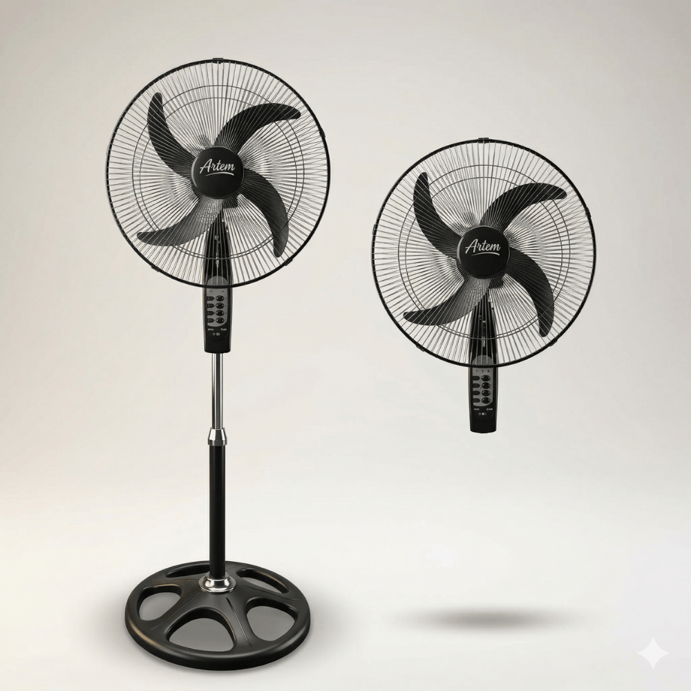 Diseño sin título (20) (1) VENTILADOR ALTEZZA PEDESTAL ASF-PG2988B 6 ASPAS 2 EN 1 NEGRO 18 PUL MALLA PLASTI - Image 1